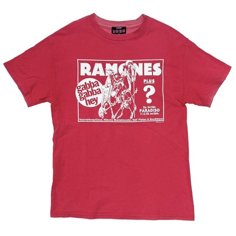RAMONES gabba gabba hey RED MEDIUM 8681