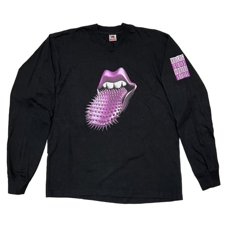 ROLLING STONES 1994 VOODOO LOUNGE PURPLE SPIKE TONGUE LS FRUIT OF THE LOOM XL 9299
