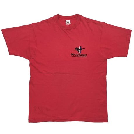 MUSTANG FRONT EMBROIDERY LOGO RED FRUIT OF THE LOOM LARGE 3220