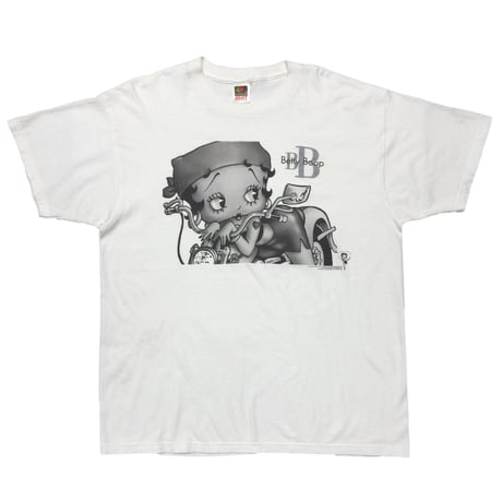 BETTY BOOP 1996 ON THE BIKE WHITE FRUIT OF THE LOOM FITS XL 8848