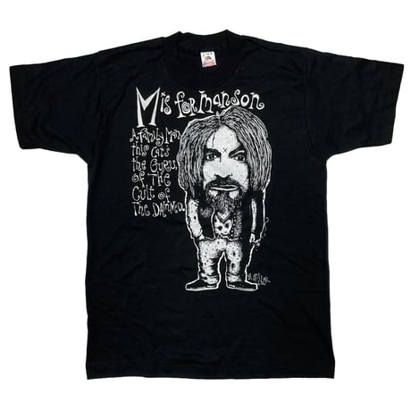 CHARLES MANSON M is for manson 1994 FRUIT OF THE LOOM LARGE 4283