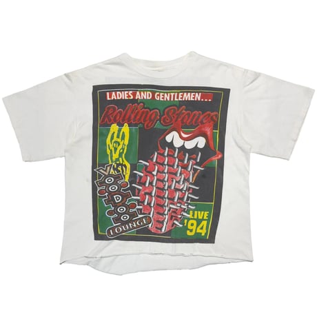 ROLLING STONES VOODOO LOUNGE SPIKE TONGUE BOOTLEG WHITE XL 9399