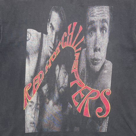 RED HOT CHILI PEPPERS 1990 CURVING LOGO MONOCHROME MEMBER SOF TEE XL 5834