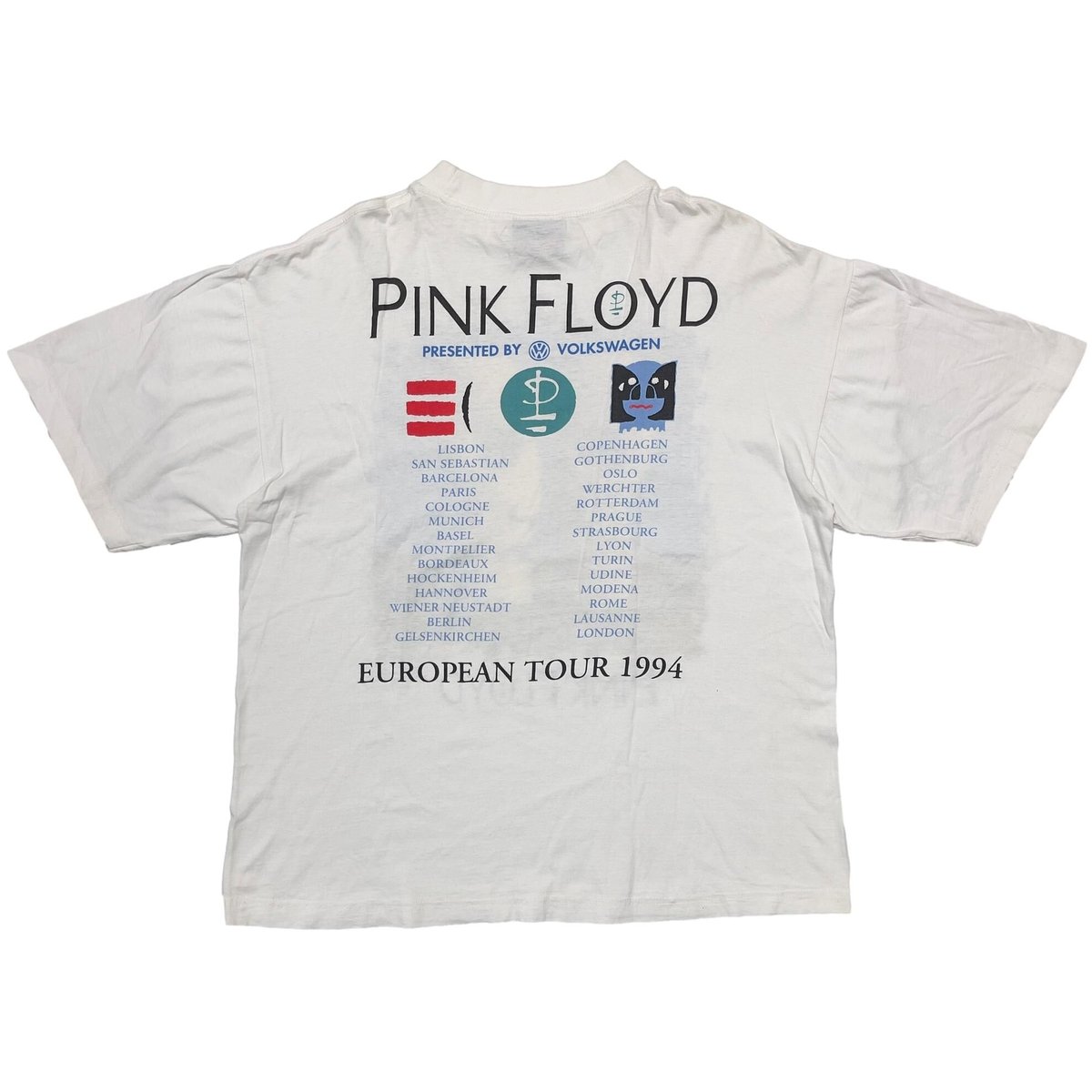 PINK FLOYD EUROPEAN TOUR 1994 WHITE BROCKUM XL 