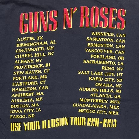 GUNS N' ROSES BAD APPLE USE YOUR ILLUSION 1991-1993 BROCKUM XL 6737