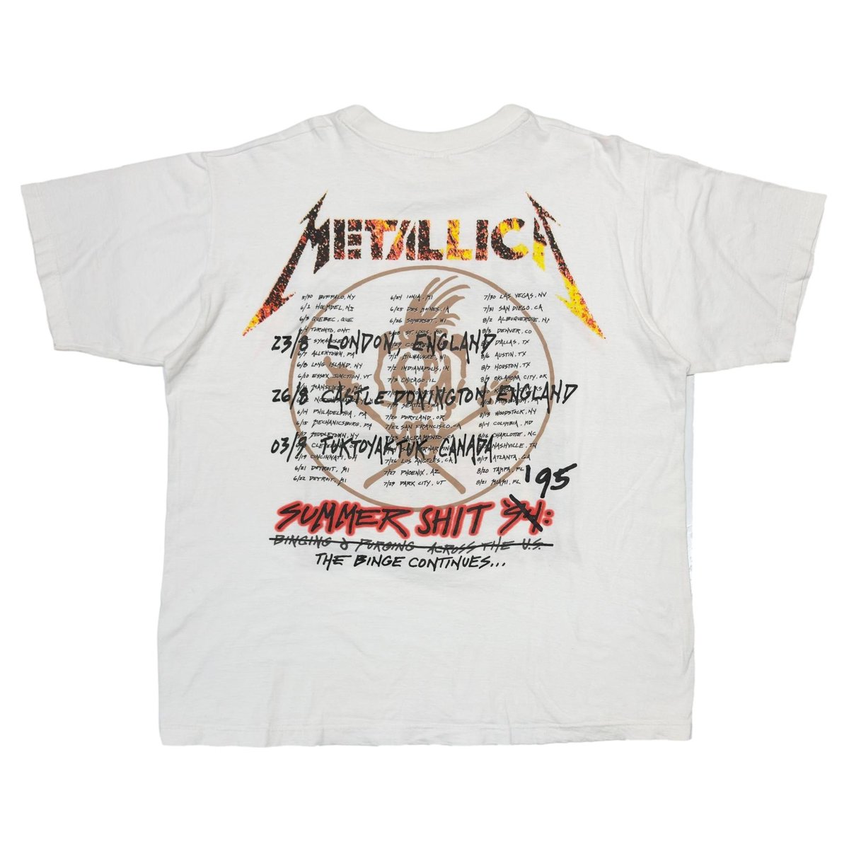 METALLICA LIVE SHIT BINGE & PURGE 1995 WHITE EU