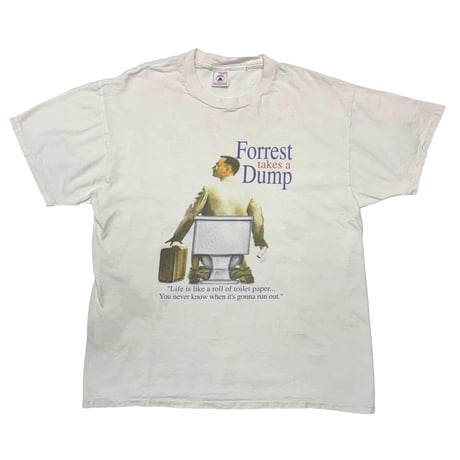 FORREST TAKES A DUMP FORREST GUMP PARODY BOOTLEG TEE DELTA LARGE 3778