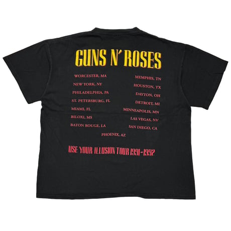 GUNS N' ROSES CROSS SKULL USE YOUR ILLUSION TOU 1991/1992 BROCKUM OSFA FITS XL 7660