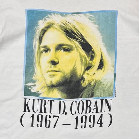 NIRVANA KURT COBAIN MEMORIAL ADULT WHITE anvil LARGE 6713