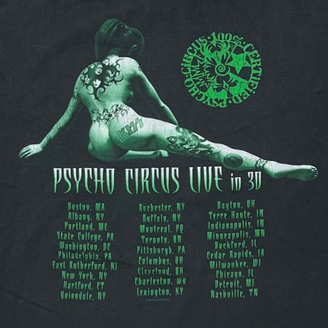 KISS PSYCHO CIRCUS LIVE IN 3D  ROCK OF NATIONS GREEN HIP XL 3355