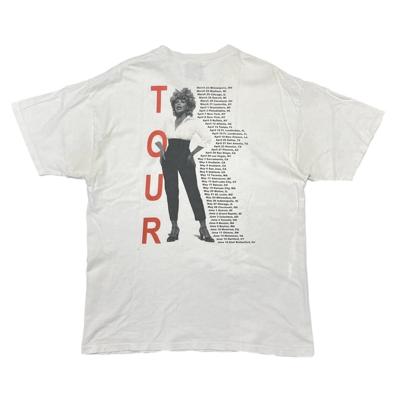 トップス Tina turener twenty four seven giant XL 00s Vintage 2000 Tina Turner 'Twenty Four Seven' Band Giant