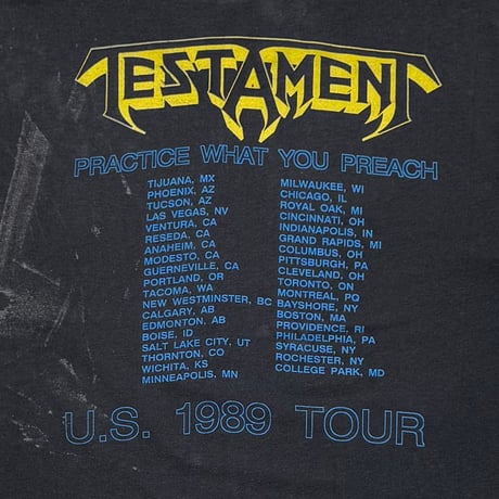 TESTAMENT DISCIPLES OF THE WATCH 1989 TOUR XL 5650