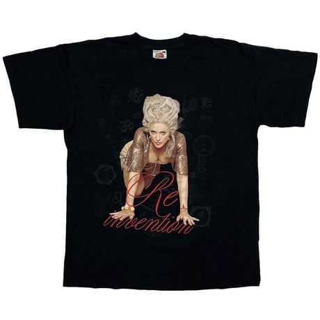 MADONNA RE INVENTION WORLD TOUR 2004 BLACK FRUIT OF THE LOOM LARGE 3831
