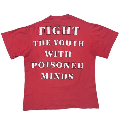 FISH BONE 1991 RACISM SUCKS RED BROCKUM LARGE 0859