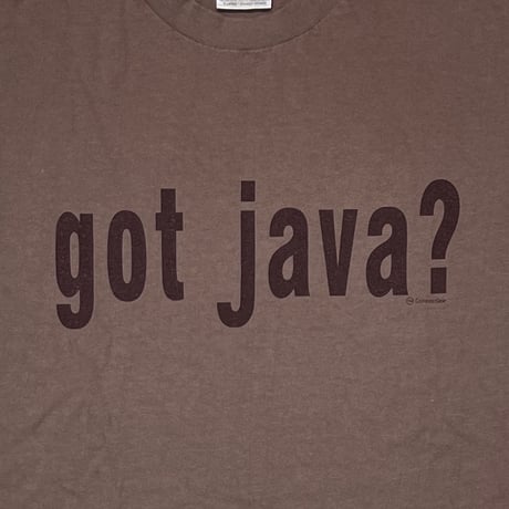 OLD & VINTAGE got java? Computer Gear got milk? PARODY LIGHT BROWN ONEITA XL 5103