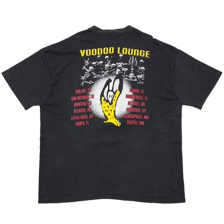 THE ROLLING STONES SPIKE TONGUE TOUR 1994 VOODOO LOUNGE BOOTLEG BLACK TOUCH OF GOLD XL 1344