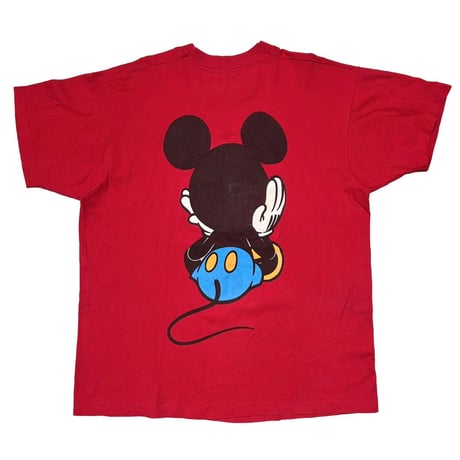 DISNEY VINTAGE MICKEY MOUSE LINK PRINT RED OSFA 7024