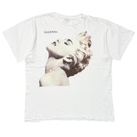 MADONNA BIG FACE SIDE PRINT 1986 WHITE OS FITS XL 8277