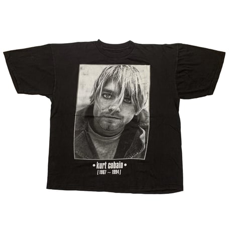 NIRVANA KURT COBAIN MEMORIAL TEE BLACK FITS XL 3789