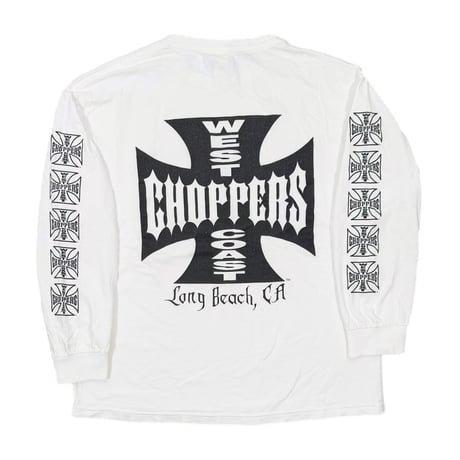 WEST COAST CHOPPERS IRON CROSS LS WHITE XL 8294