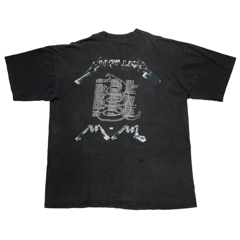 古*厨様 16メタリカ 91-92 TOUR SQUARE MEMEBR FAC METALLICA 91-92 TOUR SQUARE MEMEBR FACE TEE XL