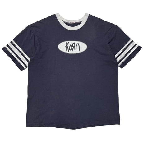 KORN 1997 FOOTBALL TEE NAVY GIANT FITS XL 9492