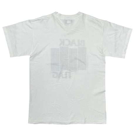 BLACK FLAG 90s LOGO TEE WHITE LARGE 0043
