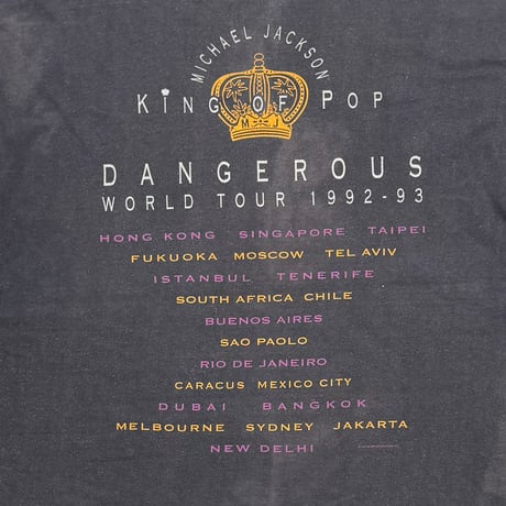 MICHAEL JACKSON DANGEROUS WORLD TOUR 1992-1993 EURO FITS XL 0709