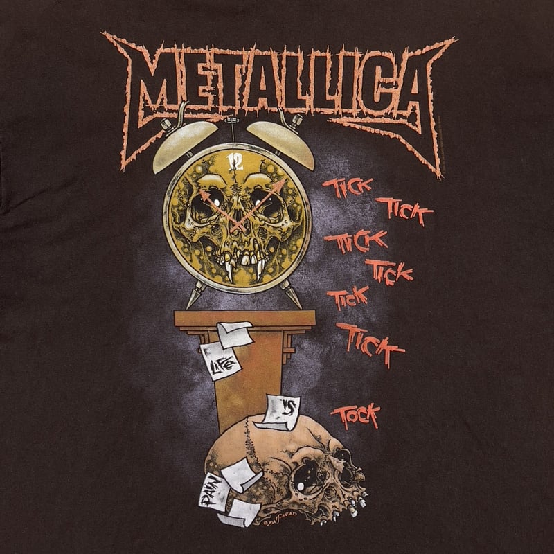 2004年 LICA PUSHEAD DEATH IS PAIN　XL METALLICA PUSHEAD 2004 DEATH IS PAIN BROWN ALST