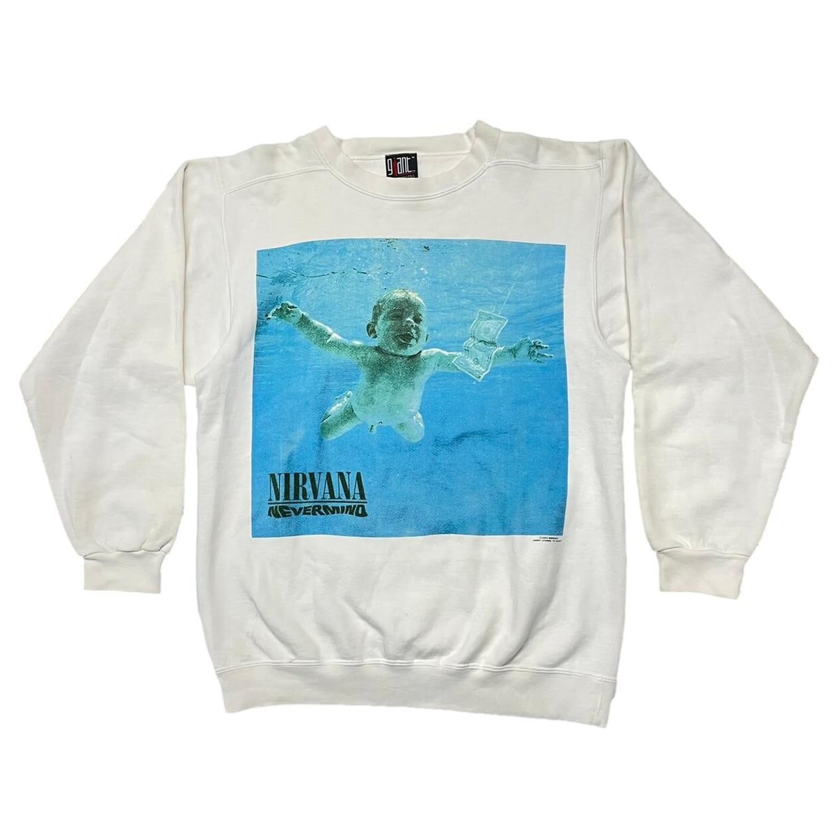NIRVANA 1992 NEVERMIND CREWNECK SWEAT GIANT MED NIRVANA 1992 NEVERMIND CREWNECK SWEAT GIANT MED