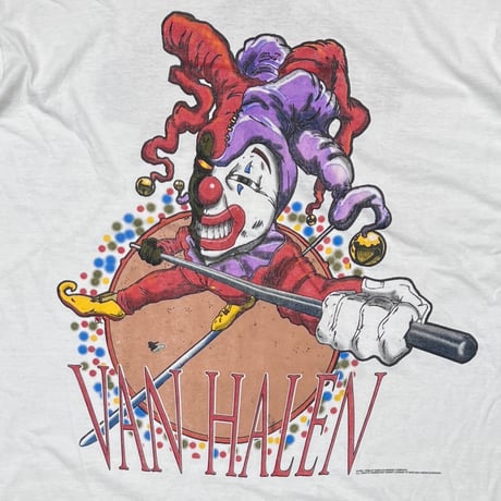 VAN HALEN 1995 BALANCE TOUR CLOWN WHITE FRUIT OF THE LOOM XL 9512