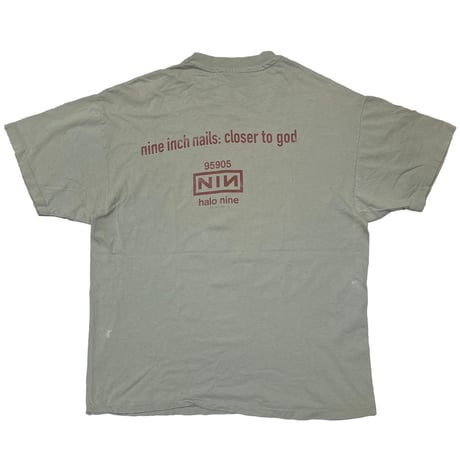 NINE INCH NAILS 1994 CLOSER TO GOD SAGE GREEN HANES XL 9952