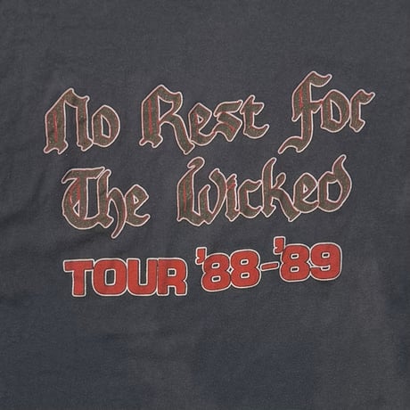 OZZY OSBOURNE NO REST FOR THE WICKED TOUR 88-89 FITS LARGE 9895