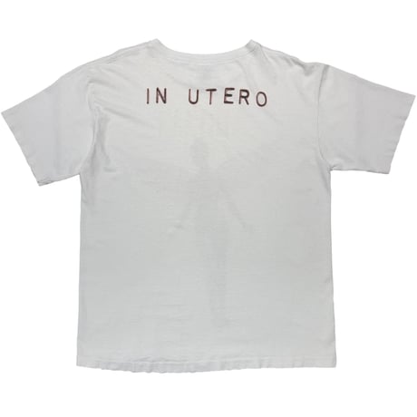NIRVANA 1993 IN UTERO WHITE WILD OATS XL 0988