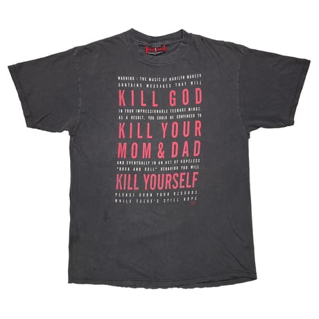 MARILYN MANSON KILL GOD KILL YOUR MOM & DAD KILL YOURSELF MARILYN MANSON TAG FITS LARGE 4082