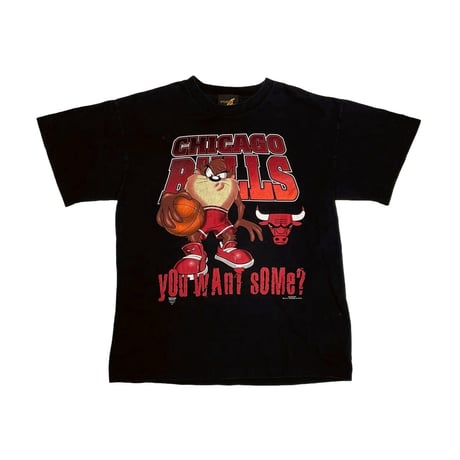 LOONEY TUNES CHICAGO BULLS TAZMANIAN DEVIL YOU WANT SOME? TEE FIT LIKE LARGE 8474