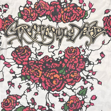 GRATEFUL DEAD 1992 SKULL ROSE OVP WHITE LIQUID BLUE XL 6810