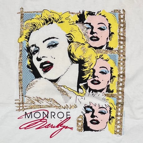 MARILYN MONROE 90s FACE ILLUSTRATION WHITE DIAMOND DUST FREE FITS XL 7880
