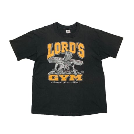LORD'S GYM 1990 BENCH PRESS THE SIN OF THE WORLD TEE ANVIL XXL 3912 311