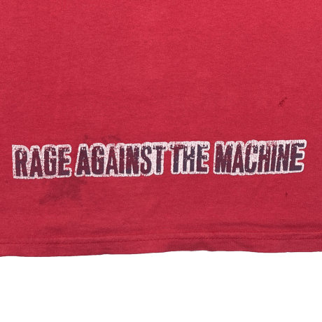 RAGE AGAINST THE MACHINE EVIL EMPIRE E LOGO RED GIANT BY TULTEX LARGE 8646