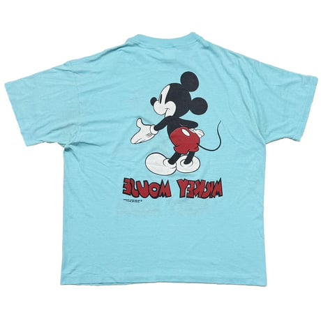 DISNEY VINTAGE MICKEY MOUSE Florida LINK PRINT L.BLUE XL 7542