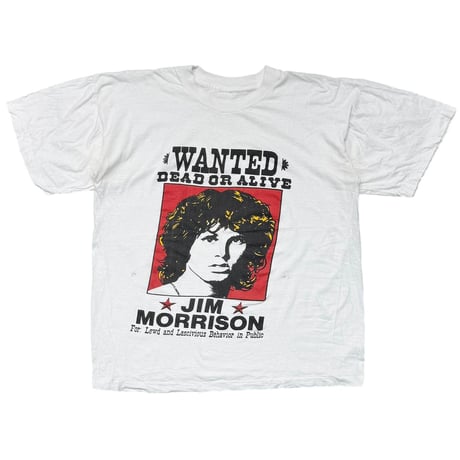 JIM MORRISON THE DOORS DEAD OR ALIVE BOOTLEG WHITE FITS L-XL 3292