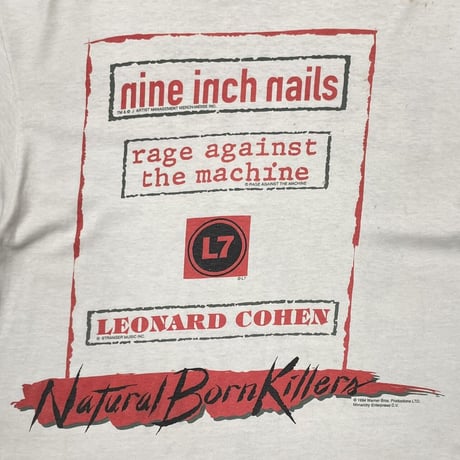 [MORE SALE] NATURAL BORN KILLERS 1994 BLOOD LUST MOVIE PROMO WHITE GIANT BY TULTEX LARGE 9665