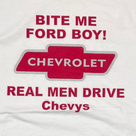 CHEVROLET BITE ME FORD BOY BOOTLEG WHITE XL 1880