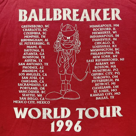 AC/DC BALLBREAKER WORLD TOUR 1996 RED BROCKUM XL 8138