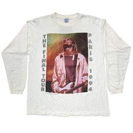 NIRVANA PARIS 1994 THE FINAL TOUR PORTRAIT LS WHITE SIERRA XL 5854
