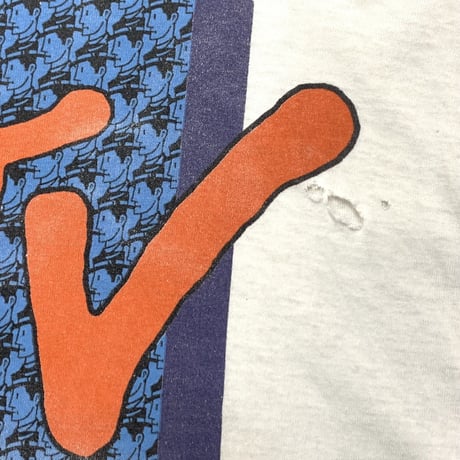 MUSIC TELEVISION M TV BACK LOGO TEE FRUIT OF THE LOOM XL 3670