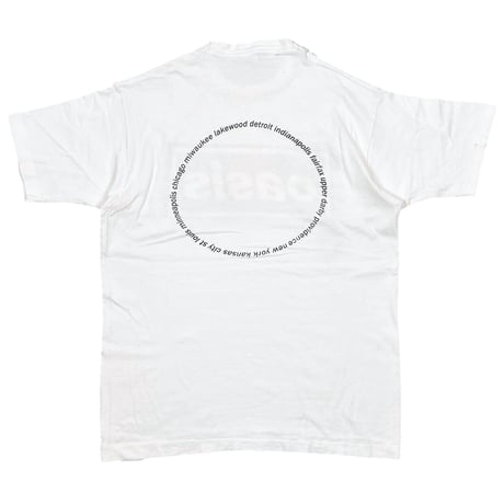 oasis BOX LOGO BACK CIRCLE PRINT WHITE FRUIT OF THE LOOM XL 1187