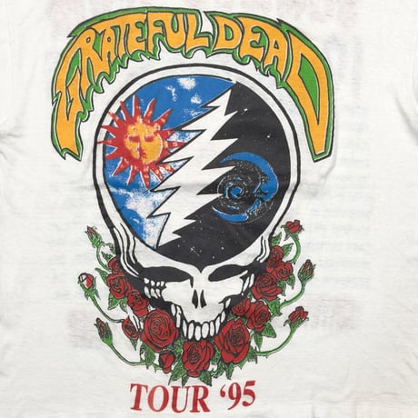 GRATEFUL DEAD SUMMER TOUR 1995 GRATEFULLY TOURS FOR 30 YEARS WHITE XL