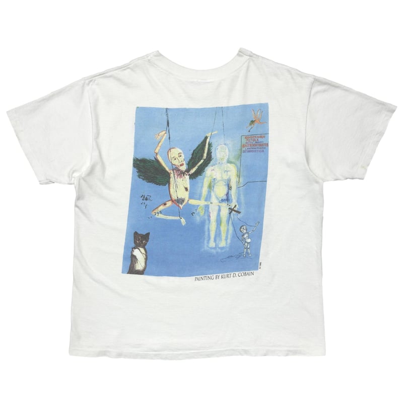 NIRVANA KURT COBAIN MEMORIAL PORTRAIT ADULT WHI